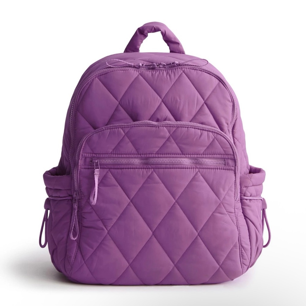 Vera Bradley Quilted Bancroft Featherweight Nylon Backpack - Purple Iris Orchid